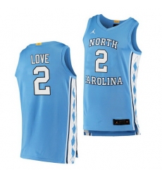 North Carolina Tar Heels Caleb Love Blue Authentic Jersey