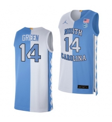 North Carolina Tar Heels Danny Green 2021 Blue White Split Edition Special Jersey