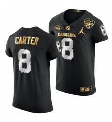 North Carolina Tar Heels Michael Carter Black 2021 Orange Bowl Golden Edition Jersey