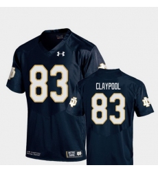 Men Notre Dame Fighting Irish Chase Claypool 83 Navy College Football Replica Jersey