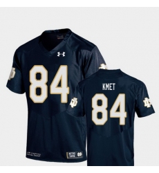 Men Notre Dame Fighting Irish Cole Kmet 84 Navy College Football Replica Jersey