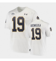 Men Notre Dame Fighting Irish Justin Ademilola Replica White College Football Playoff Jersey