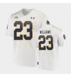 Men Notre Dame Fighting Irish Kyren Williams Replica White College Football Playoff Jersey