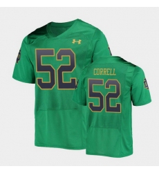 Men Notre Dame Fighting Irish Zeke Correll College Football Green Replica Jersey