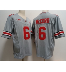 Men Nike Ohio State Buckeyes #6 Kyle McCord Gray F U S E College Football Jersey