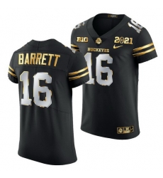 Ohio State Buckeyes J.T. Barrett Black 2021 College Football Playoff Championship Golden Authentic Jersey