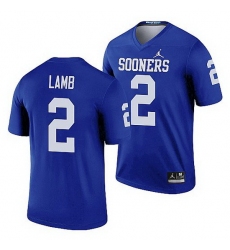 Oklahoma Sooners Ceedee Lamb Blue Legend Men'S Jersey