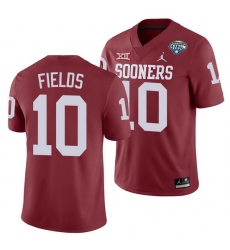 Oklahoma Sooners Pat Fields Crimson 2020 Cotton Bowl Classic College Football Jersey