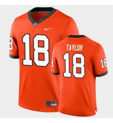 Men Oklahoma State Cowboys Shaun Taylor College Football Orange Game Jersey