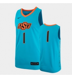 Men Oklahoma State Cowboys Turquoise Replica Alternate Jersey