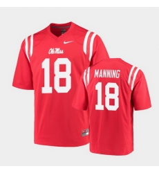 Men Ole Miss Rebels Archie Manning College Football Red Game Jersey