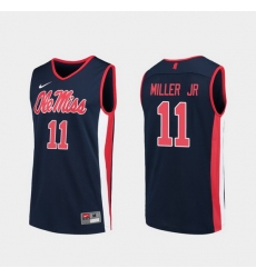 Men Ole Miss Rebels Franco Miller Jr. Navy Replica College Basketball Jersey