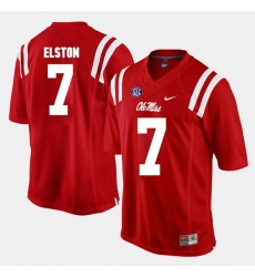 Men Trae Elston Red Ole Miss Rebels Alumni Football Game Jersey