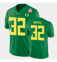 Men Oregon Ducks Jordan Happle 2021 Fiesta Bowl Green Game Jersey 0A