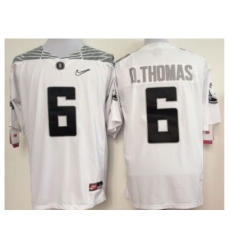 NCAA Oregon Ducks 6 D.THOMAS white NFL Jersey