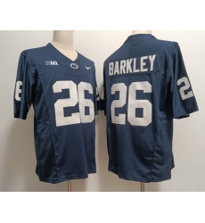 Men Penn State Nittany Lions #26 Saquon Barkley Navy Blue F U S E College Football Jersey