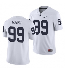 penn state nittany lions coziah izzard white college football men's jersey