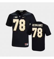 Men Purdue Boilermakers Grant Hermanns Game Football Black Jersey