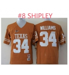 Men Texas Longhorns #8 Jordan SHIPLEY Orange College Stitched Jersey