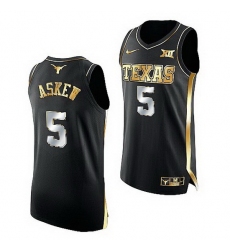 Texas Longhorns Devin Askew Black Golden Edition 2021 Top Transfers Jersey