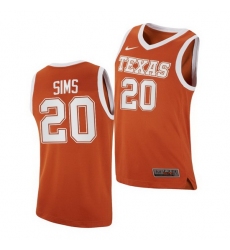 Texas Longhorns Jericho Sims Orange Replica Texas Longhorns Jersey