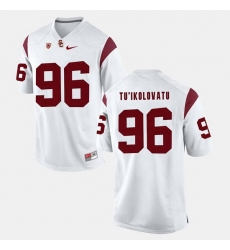 Men Usc Trojans Stevie Tu'Ikolovatu Pac 12 Game White Jersey