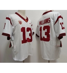 Men's Nike USC Trojans Caleb Williams Game Cardinal White Football Jersey