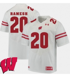 Men Wisconsin Badgers Austin Ramesh White Alumni Football Game Ncaa 2018 Jersey