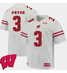 Men Wisconsin Badgers Kendric Pryor White Alumni Football Game Ncaa 2018 Jersey