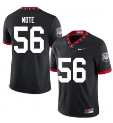 2020 Men #56 William Mote Georgia Bulldogs Mascot 100th Anniversary College Football Jerseys Sale-Bl