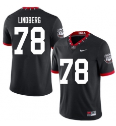 2020 Men #78 Chad Lindberg Georgia Bulldogs Mascot 100th Anniversary College Football Jerseys Sale-B