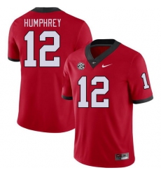 Men #12 Julian Humphrey Georgia Bulldogs College Football Jerseys Stitched-Red