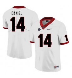 Men #14 David Daniel Georgia Bulldogs College Football Jerseys Sale-White