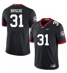 Men #31 Grant Briscoe Georgia Bulldogs College Football Jerseys Sale-Black