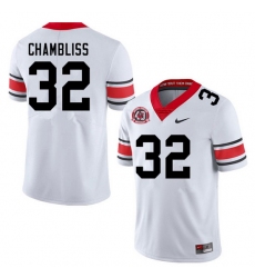 Men #32 Chaz Chambliss Georgia Bulldogs Nationals Champions 40th Anniversary College Football Jersey