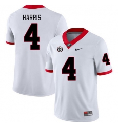 Men #4 A.J. Harris Georgia Bulldogs College Football Jerseys Stitched-White