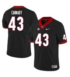 Men #43 Jehlen Cannady Georgia Bulldogs College Football Jerseys Sale-Black