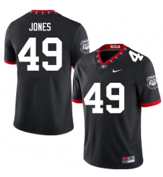 Men #49 Gleaton Jones Georgia Bulldogs College Football Jerseys Sale-100th Anniversary