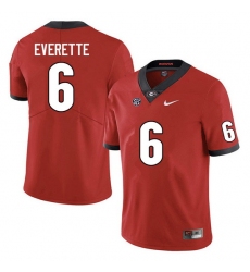 Men #6 Daylen Everette Georgia Bulldogs College Football Jerseys Sale-Red Anniversary