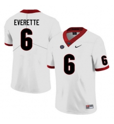 Men #6 Daylen Everette Georgia Bulldogs College Football Jerseys Sale-White Anniversary