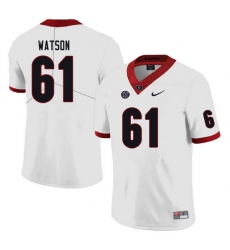 Men #61 Blake Watson Georgia Bulldogs College Football Jerseys white