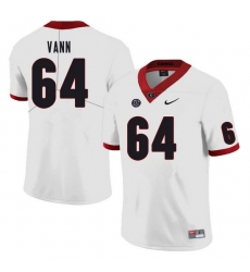 Men #64 David Vann Georgia Bulldogs College Football Jerseys Sale-White