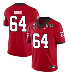 Men #64 Jacob Hood Georgia Bulldogs 2022-23 CTP National Championship Football Jerseys