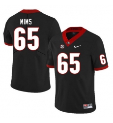 Men #65 Amarius Mims Georgia Bulldogs College Football Jerseys Sale-Black