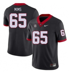 Men #65 Amarius Mims Georgia Bulldogs College Football Jerseys Stitched-Black