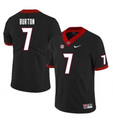 Men #7 Jermaine Burton Georgia Bulldogs College Football Jerseys Sale-Black