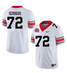 Men #72 Griffin Scroggs Georgia Bulldogs College Football Jerseys Sale-40th Anniversary