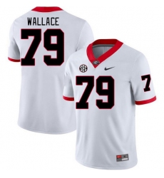 Men #79 Weston Wallace Georgia Bulldogs College Football Jerseys Stitched-White