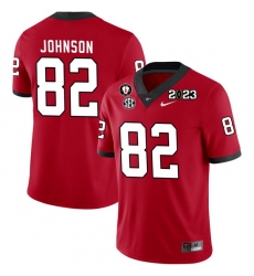 Men #82 Logan Johnson Georgia Bulldogs 2022-23 CTP National Championship Football Jerseys