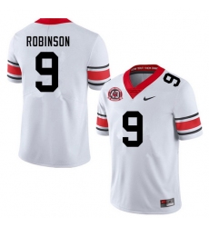 Men #9 Justin Robinson Georgia Bulldogs Nationals Champions 40th Anniversary College Football Jersey